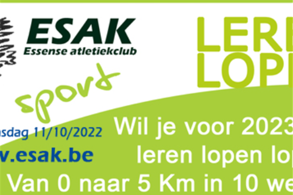 Nieuwe sessie Start to Run van 0 naar 5 Km start op 11 okt